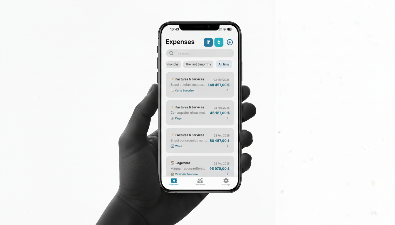 Application ArgentFlow sur mobile